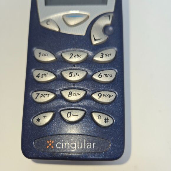 Nokia 6010 Cellphone Lot 2 Phones Cingular Wireless Navy Blue Bundle Sleeve - Picture 6 of 16